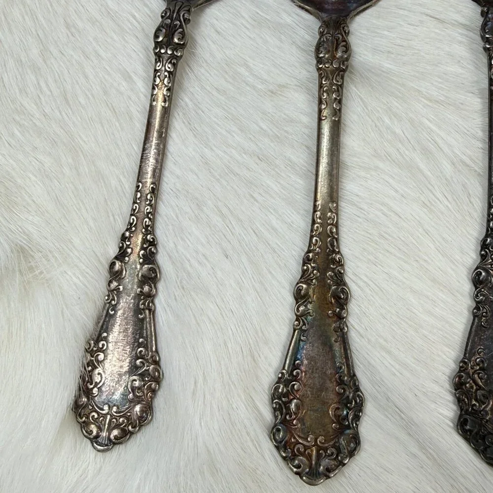 Set of Four 1847 Rogers Bros. Silver-Plated Teaspoons